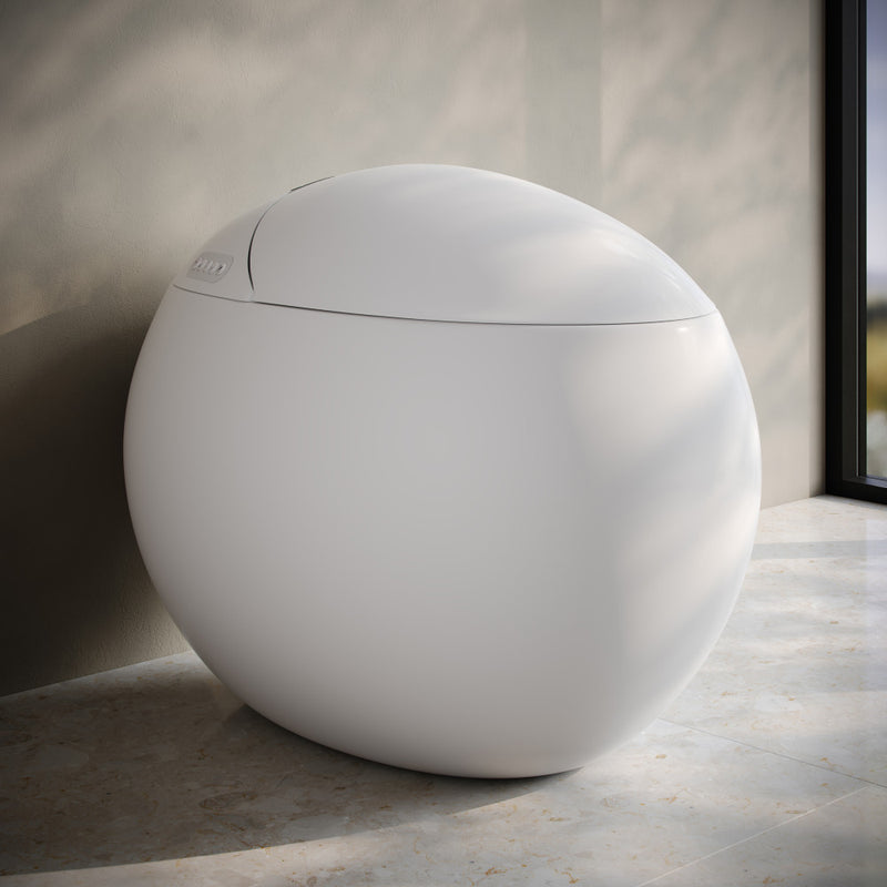 Plaisir Smart One-Piece 1.28 GPF Single Flush Toilet in Glossy White