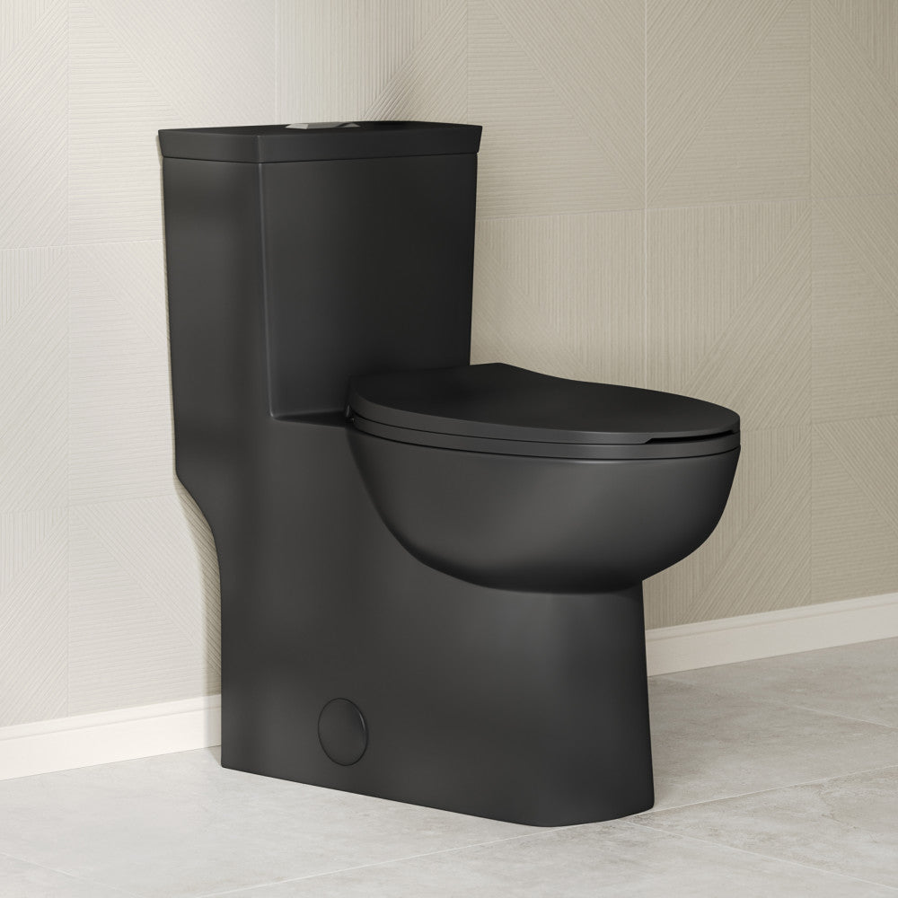 Classe One-Piece 12" Rough-in 1.1/1.6 GPF Dual Top Flush Toilet in Matte Black