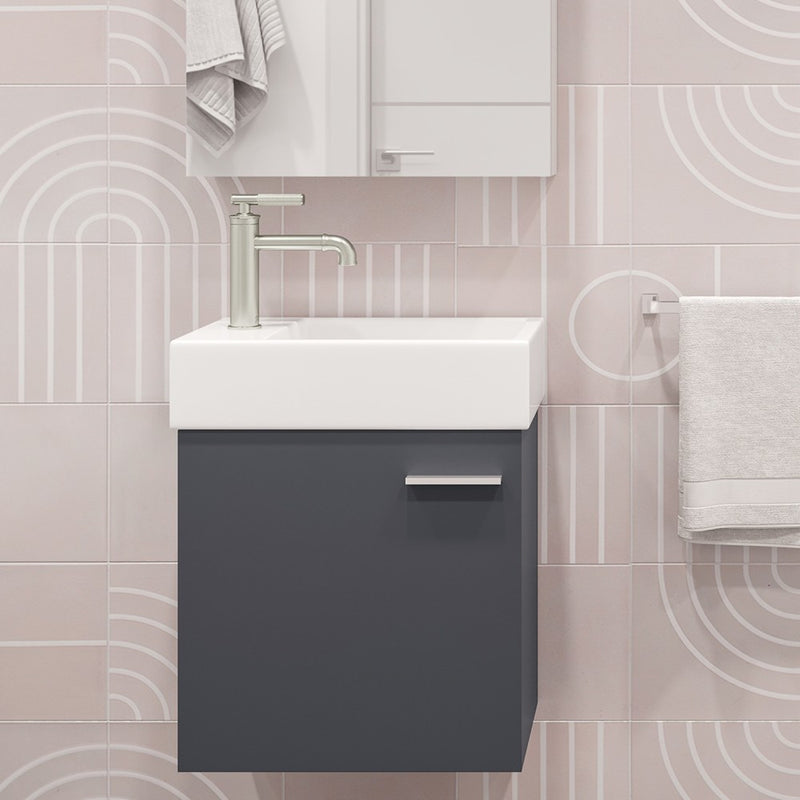 Colmer 18" Wall-Mounted Bathroom Vanity in Slate