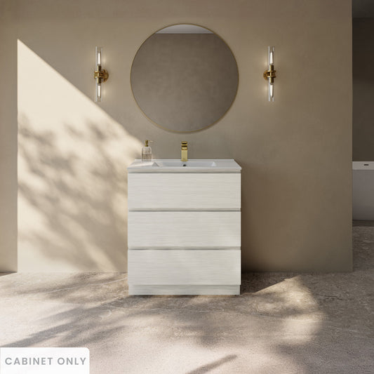 Liberte 30" Freestanding Bathroom Vanity Cabinet without Top in White Oak