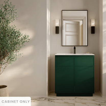 St. Tropez 36" Freestanding Bathroom Vanity Cabinet without Top in Green Oak