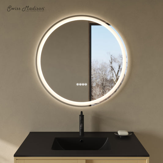 Monaco 32" Round LED Anti-Fog Smart Mirror with Bluetooth
