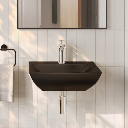 Sublime 18" Ceramic Wall Hung Sink in Matte Black