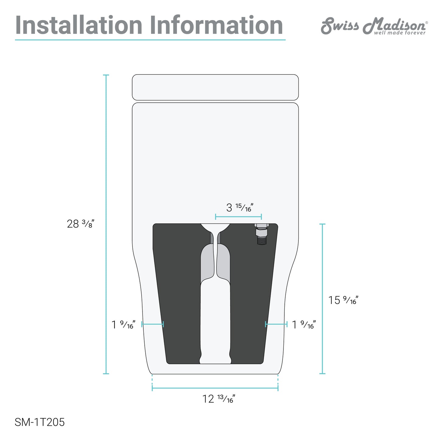Elongated one-piece toilet with dual flush and rose gold hardware, 1.1/1.6 gpf, dimensions shown in diagram.